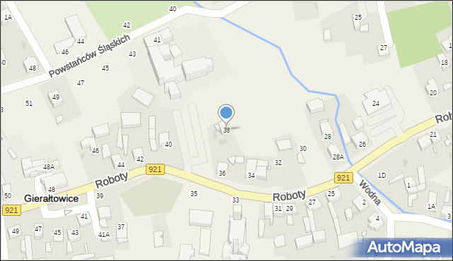 Gierałtowice, Roboty, ks., 38, mapa Gierałtowice