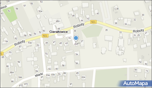 Gierałtowice, Roboty, ks., 41A, mapa Gierałtowice