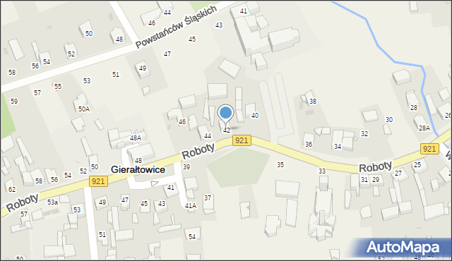 Gierałtowice, Roboty, ks., 42, mapa Gierałtowice