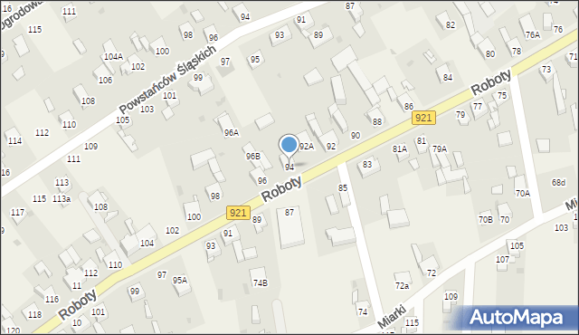 Gierałtowice, Roboty, ks., 94, mapa Gierałtowice