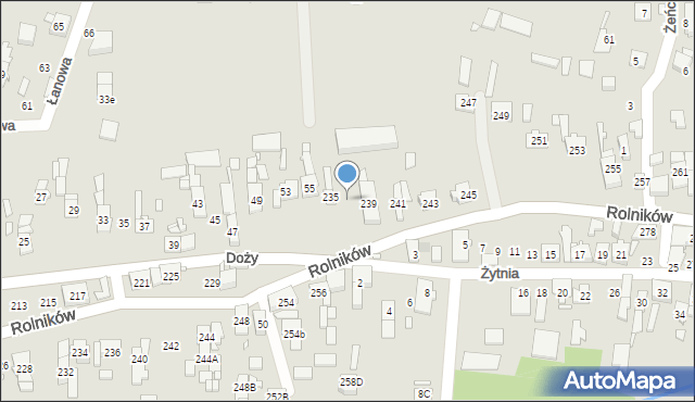 Gliwice, Rolników, 237, mapa Gliwic