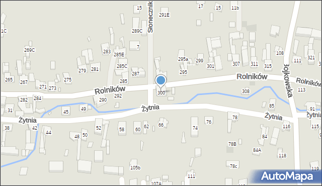 Gliwice, Rolników, 300, mapa Gliwic