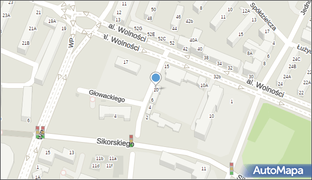 Głogów, Rozwadowskiego Tadeusza, gen., 10, mapa Głogów