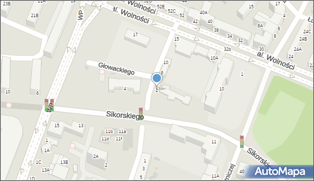 Głogów, Rozwadowskiego Tadeusza, gen., 2, mapa Głogów