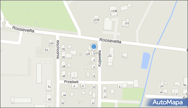Gniezno, Roosevelta Franklina Delano, 128, mapa Gniezna