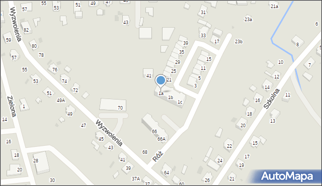 Gogolin, Róż, 1a, mapa Gogolin