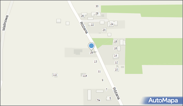 Goławice Pierwsze, Różana, 15, mapa Goławice Pierwsze