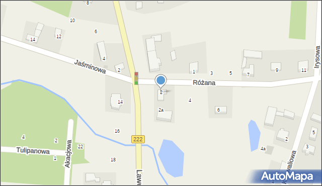 Gołębiewo Wielkie, Różana, 2, mapa Gołębiewo Wielkie