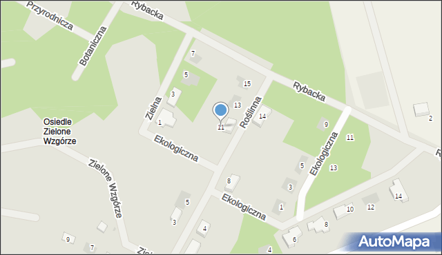 Goleniów, Roślinna, 11, mapa Goleniów