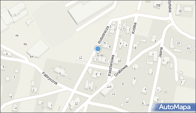 Goleszów, Robotnicza, 7, mapa Goleszów