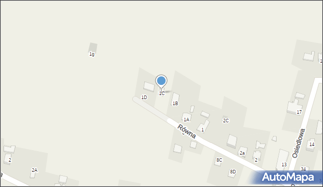 Goleszów, Równa, 1C, mapa Goleszów