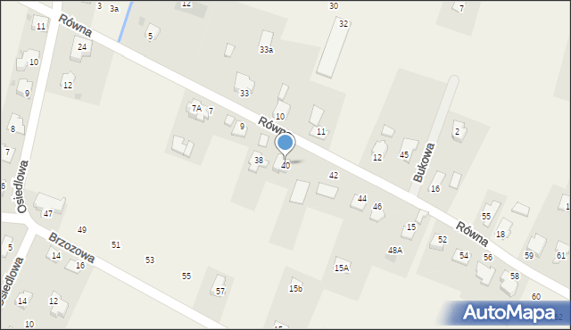 Goleszów, Równa, 40, mapa Goleszów