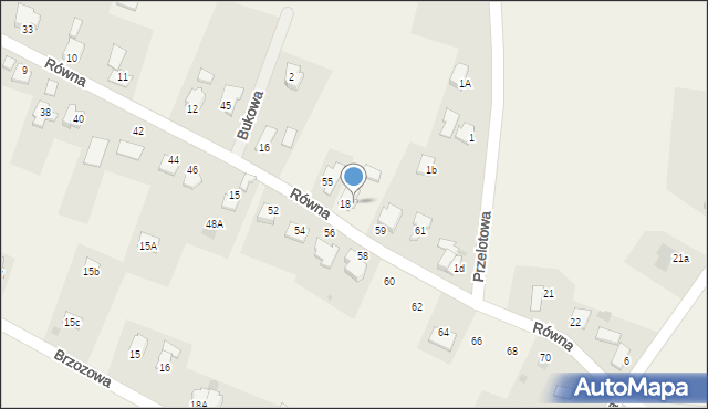 Goleszów, Równa, 57, mapa Goleszów