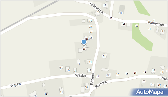 Goleszów, Różana, 23, mapa Goleszów