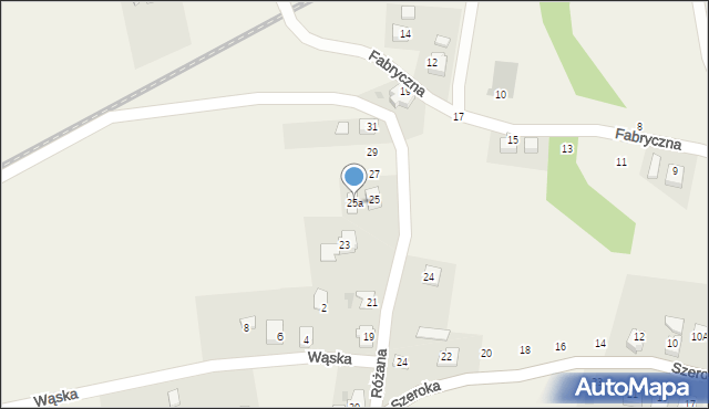 Goleszów, Różana, 25a, mapa Goleszów