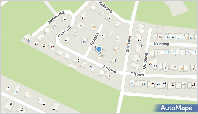 Golub-Dobrzyń, Różana, 2, mapa Golub-Dobrzyń