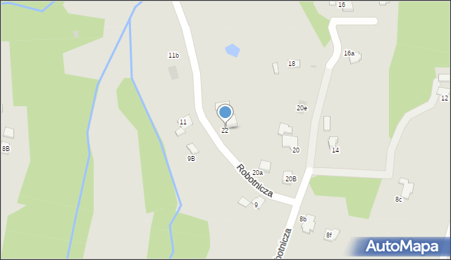 Gorlice, Robotnicza, 22, mapa Gorlic