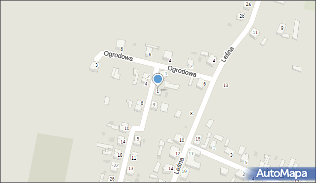 Gozdnica, Robotnicza, 1, mapa Gozdnica