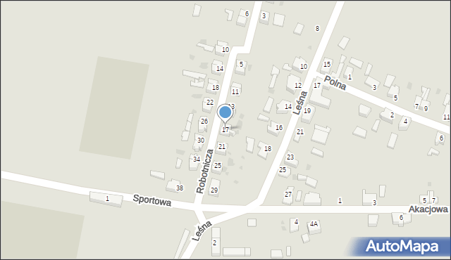 Gozdnica, Robotnicza, 17, mapa Gozdnica