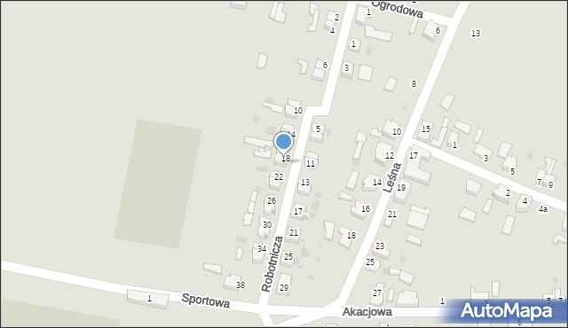 Gozdnica, Robotnicza, 20, mapa Gozdnica