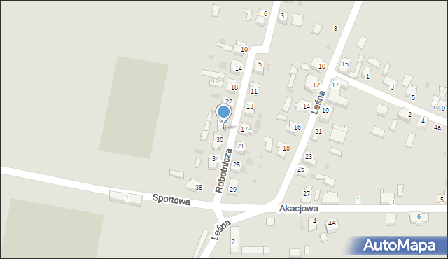 Gozdnica, Robotnicza, 28, mapa Gozdnica