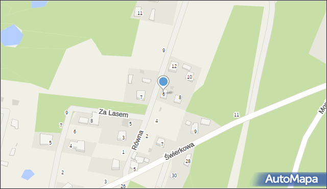 Grabina, Równa, 6, mapa Grabina