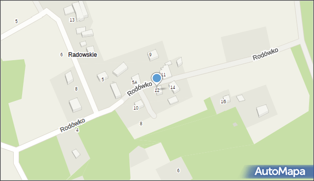 Grabowiec, Rodówko, 12, mapa Grabowiec