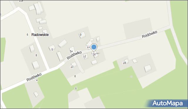 Grabowiec, Rodówko, 14, mapa Grabowiec