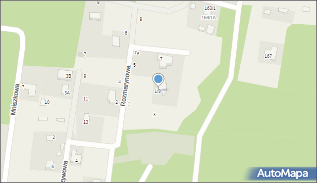 Grabówka, Rozmarynowa, 1/3, mapa Grabówka