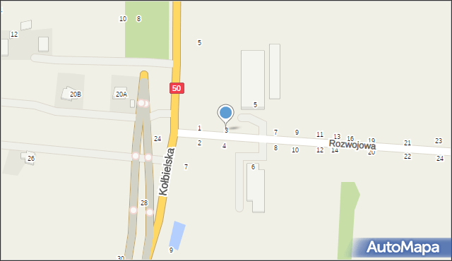 Grębiszew, Rozwojowa, 3, mapa Grębiszew