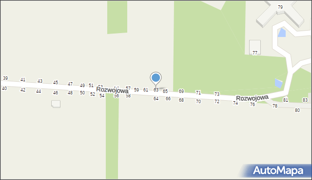 Grębiszew, Rozwojowa, 63, mapa Grębiszew