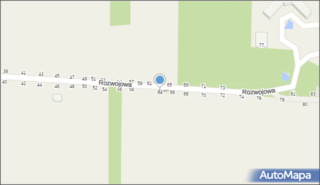 Grębiszew, Rozwojowa, 64, mapa Grębiszew