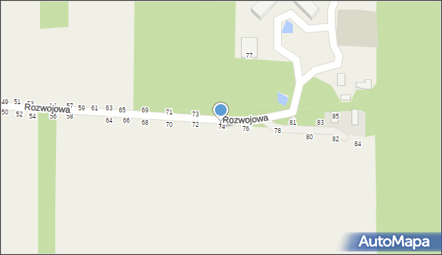 Grębiszew, Rozwojowa, 74, mapa Grębiszew