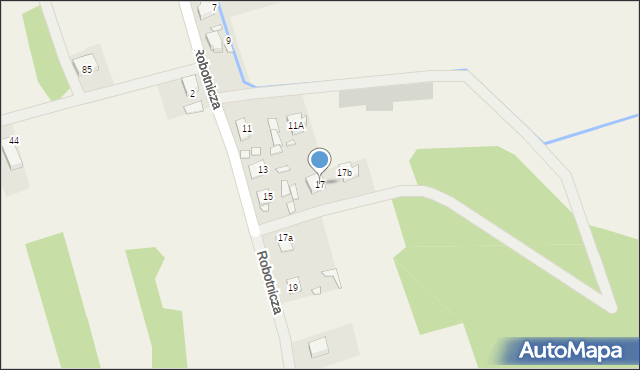 Grodziec, Robotnicza, 17, mapa Grodziec