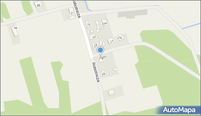 Grodziec, Robotnicza, 17a, mapa Grodziec