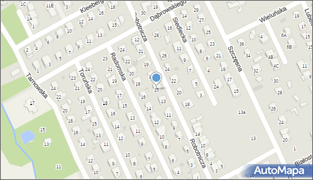 Grodzisk Mazowiecki, Robotnicza, 15, mapa Grodzisk Mazowiecki