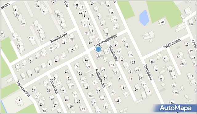 Grodzisk Mazowiecki, Robotnicza, 28, mapa Grodzisk Mazowiecki