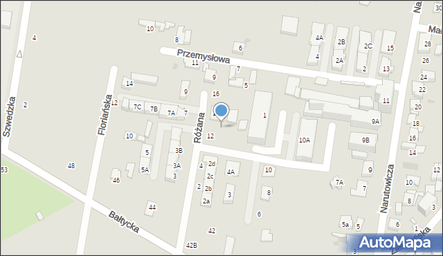 Grodzisk Mazowiecki, Różana, 14, mapa Grodzisk Mazowiecki