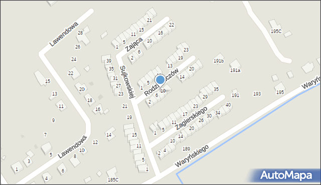 Grudziądz, Rodziewiczów H. i B., dr., 8, mapa Grudziądza