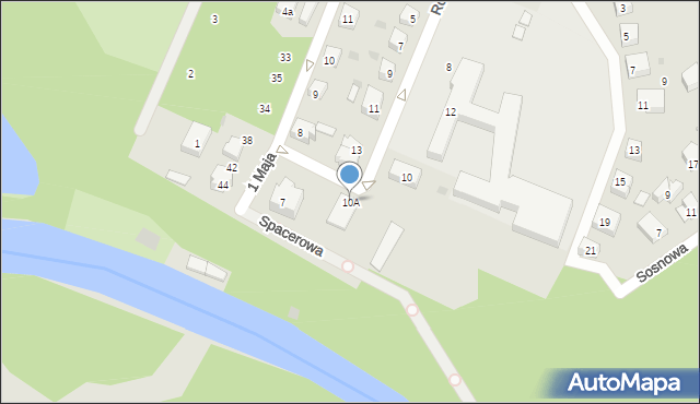 Gryfice, Rodziewiczówny, 10A, mapa Gryfice