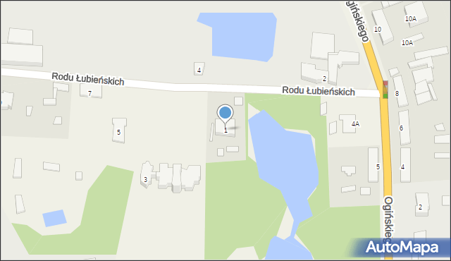 Guzów, Rodu Łubieńskich, 1, mapa Guzów