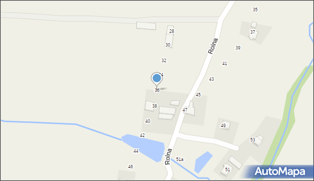Hażlach, Rolna, 36, mapa Hażlach