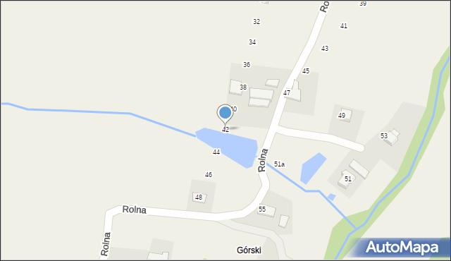 Hażlach, Rolna, 42, mapa Hażlach