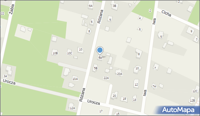Henryków-Urocze, Różana, 5A, mapa Henryków-Urocze
