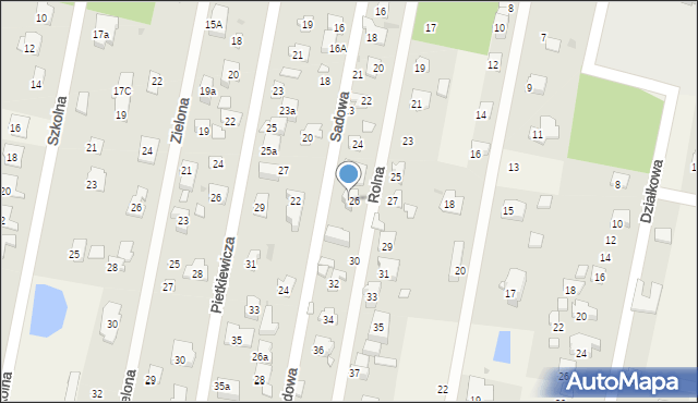 Hornówek, Rolna, 28, mapa Hornówek