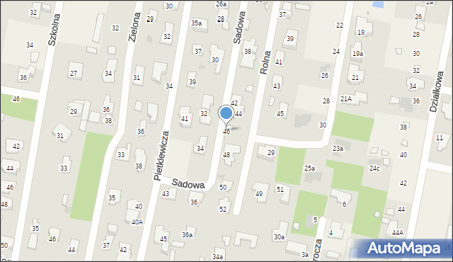 Hornówek, Rolna, 46, mapa Hornówek