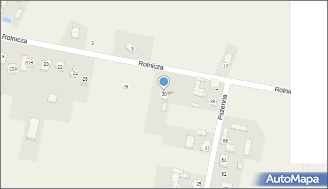 Huta Stara A, Rolnicza, 30, mapa Huta Stara A