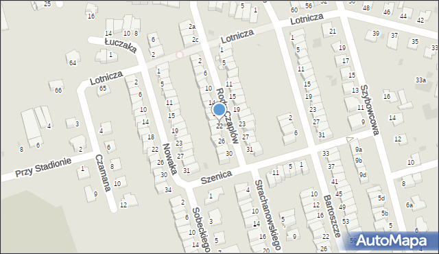 Inowrocław, Rodu Czaplów, 22, mapa Inowrocławia