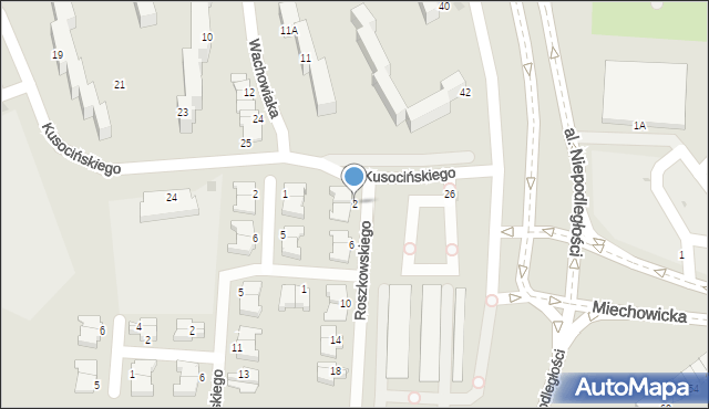 Inowrocław, Roszkowskiego Witolda, płk., 2, mapa Inowrocławia