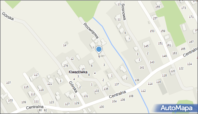 Izdebnik, Rozwojowa, 5, mapa Izdebnik